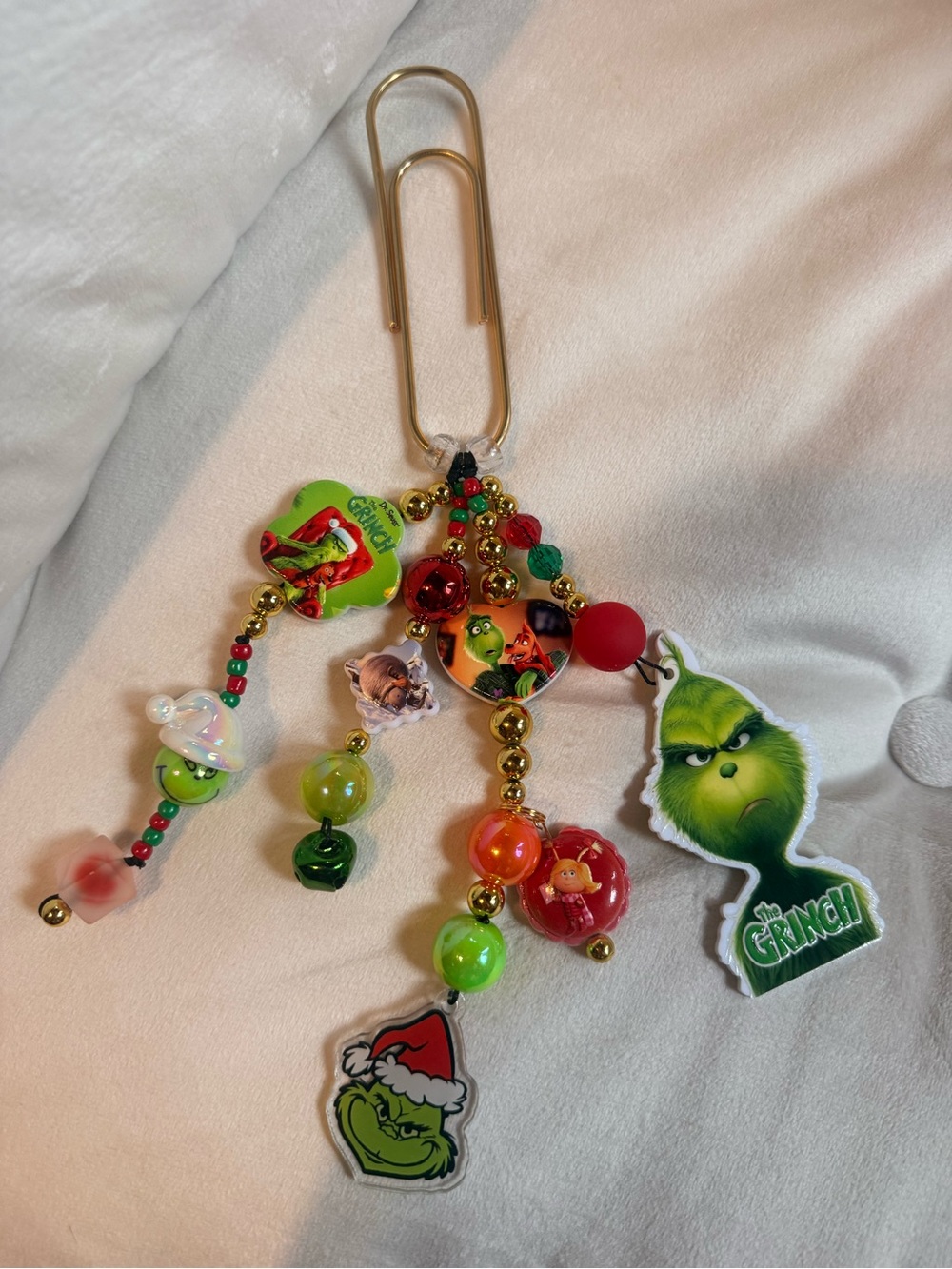 The Grinch Holiday Charm Clip-On Keychain